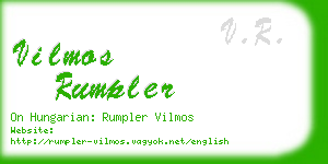 vilmos rumpler business card